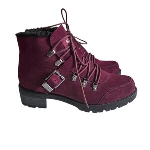 Sporto Waterproof Burgundy Lace Up Boots